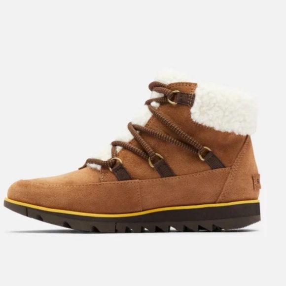 NIB HARLOW™ LACE COZY BOOTS | Brown fur sherpa Size 7.5 - Picture 3 of 8